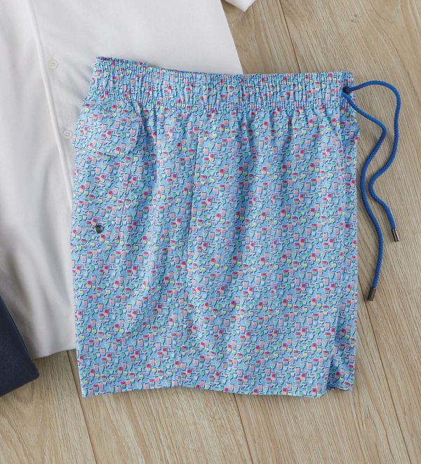 Bugatchi Drink Print Swim Trunk